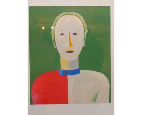 Kazimir Malevich (Russian, 1878-1935), portrait of a female, lithograph, numbered in pencil 558/2000, blindstamped, 60cm x 48