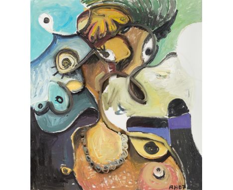 Anton Henning (Berlin 1964 – lebt in Manker und Berlin). „Portrait Nr. 180“. 2007Öl auf Leinwand.  110,2&nbsp;×&nbsp;99,4&nbs