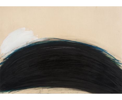 Arnulf Rainer (Baden b. Wien 1929 – lebt in Enzenkirchen und auf Teneriffa). „Berg“. 1962Kreide auf Karton.  50&nbsp;×&nbsp;6