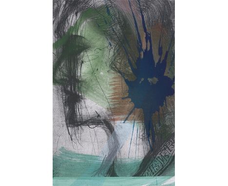 Arnulf Rainer (Baden b. Wien 1929 – lebt in Enzenkirchen und auf Teneriffa). "Luz". 2002Acryl auf Offsetprint auf Papier über