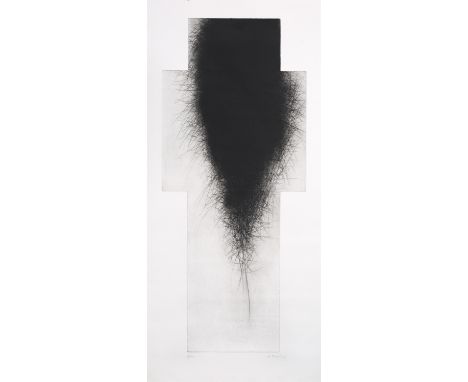 Arnulf Rainer (Baden b. Wien 1929 – lebt in Enzenkirchen und auf Teneriffa). Schwarzes Kreuz (Großes Kreuz I). 1977-80Kaltnad