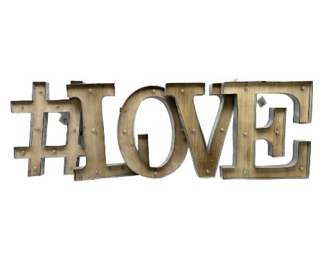 Light up #LOVE letter love signs
