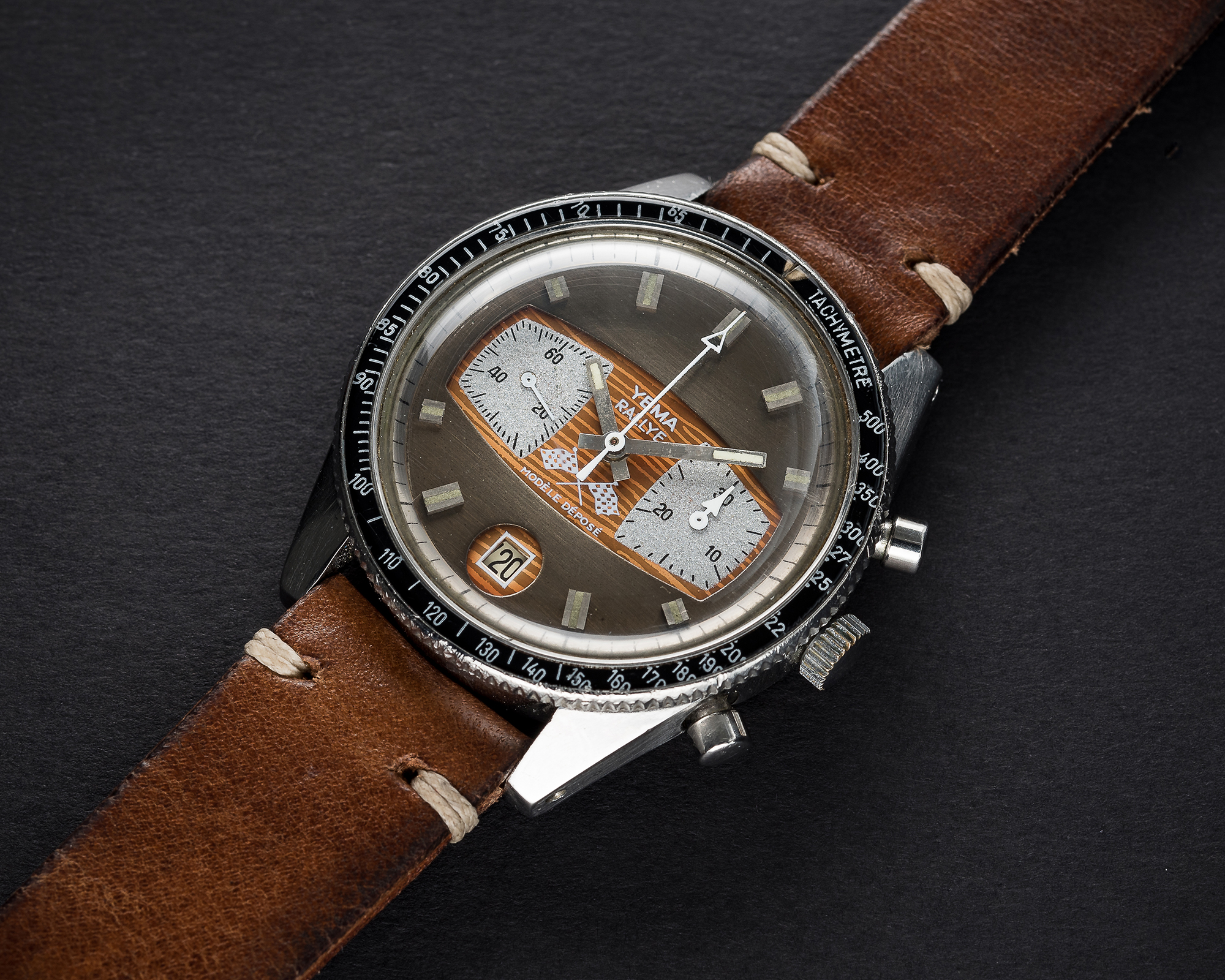 A VERY RARE GENTLEMAN’S STAINLESS STEEL YEMA RALLYE 