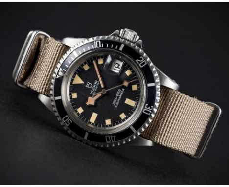 A RARE GENTLEMAN'S STAINLESS STEEL ROLEX TUDOR PRINCE OYSTERDATE "SNOWFLAKE" SUBMARINER WRIST WATCH CIRCA 1981, REF. 94110 D: