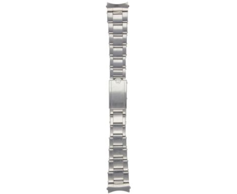 A RARE STAINLESS STEEL 20MM ROLEX OYSTER RIVETED BRACELET CIRCA 1969  Numbered 7206 with 82 end links, 13 links in total excl