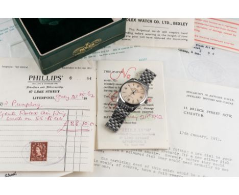 A RARE GENTLEMAN'S STAINLESS STEEL ROLEX OYSTER PERPETUAL AIR KING SUPER PRECISION BRACELET WATCH DATED 1962, REF. 5500 WITH 