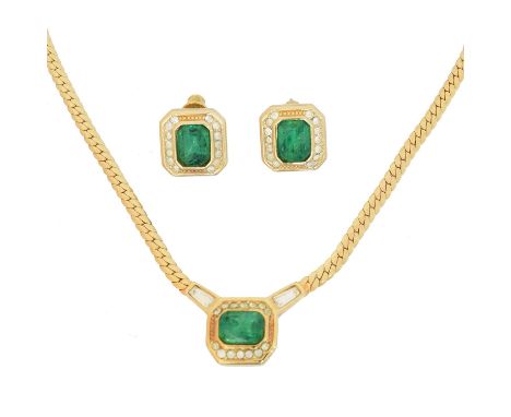 A suite of Christian Dior costume jewellery, A suite of Christian Dior costume jewellery, comprising a necklace and earrings,