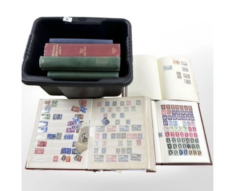 Seven albums of Stanley Gibbon's The Ideal Stamp Album, early 20th century and later stamps of the world, etc 