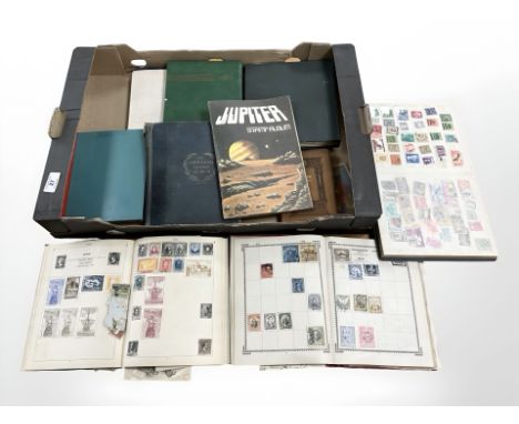 A collection of vintage stamp albums, stamps of the world, Jubilee postage stamp album, stock books etc 