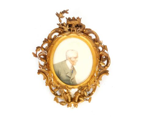 J. HAULING (MID 19TH CENTURY) - Portrait of the Duke of Wellington, watercolour, inscribed 'From a sketch taken from life by 