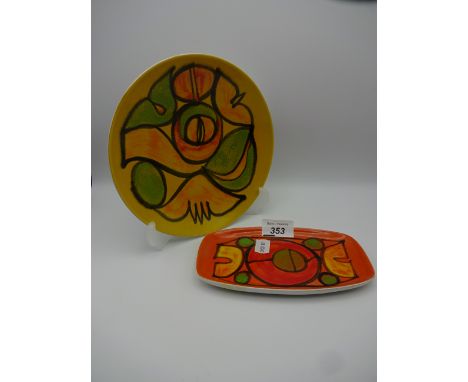 2 PIECES OF POOLE POTTERY
