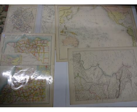 COLLECTION OF VINTAGE MAPS OF ALL AREAS OF THE WORLD WITH MANY OF RUSSIA AND AUSTRALIA