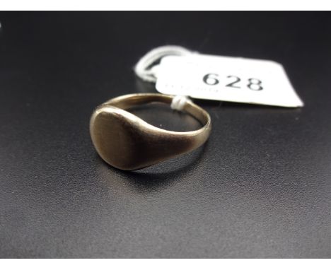 9K GOLD SIGNET RING 4.3g