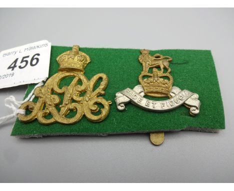 MILITARY CAP BADGES INCL 1 ARMY PAY CORPS (SLIDER), AND ONE ARMY PAY CORPS KC (SLIDER) (2)