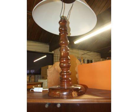 ZIMBABWIAN OLIVE WOOD TABLE LAMP