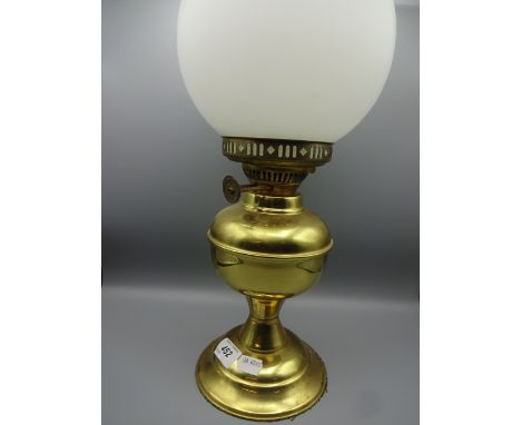 BRASS DUPLEX LANTERN 49CM TALL WITH CHIMNEY