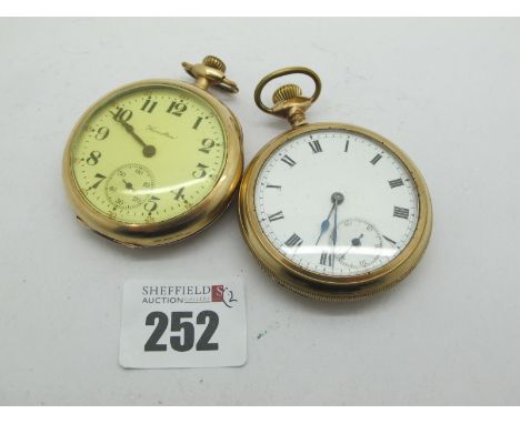 Hamilton: An Openface Pocketwatch, the signed white dial with Arabic numerals and seconds subsidiary dial, in engine turned c