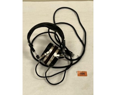 A pair of vintage Stax Electrostatic SR-X Ear Speaker headphones. Untested