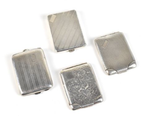WILLIAM NEALE; a George V hallmarked silver matchbox holder with engine turned and linear decoration surrounding a rectangula