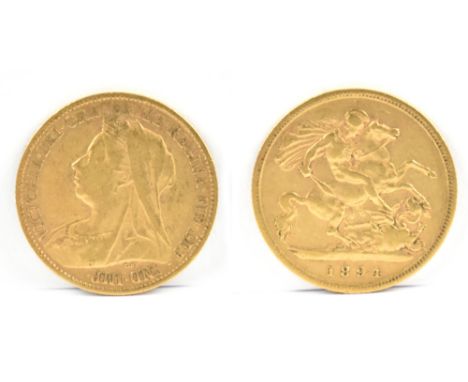 A Victoria half sovereign, 1894.Additional InformationMinimal wear, light scratches and scuffs.