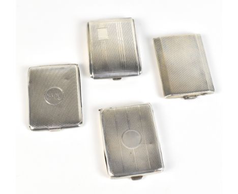 WILLIAM NEALE; a George V hallmarked silver matchbox holder with engine turned decoration surrounding circular cartouche with