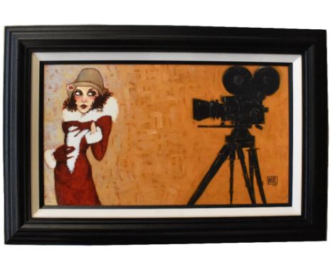 TODD WHITE (born 1969); signed limited edition print on canvas, 'Her First Screen Test', edition size 195, 73.5 x 45.7cm, fra