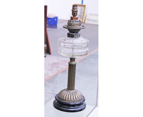 A Victorian oil lamp. H54cm