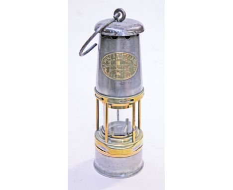 A Wolf Safety miners lamp, height 30cm. Condition - good, general wear.