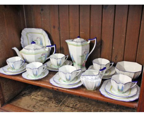 A Shelley My Garden twenty two piece part tea service. Condition - repair to teapot handle, one saucer missing, no further da