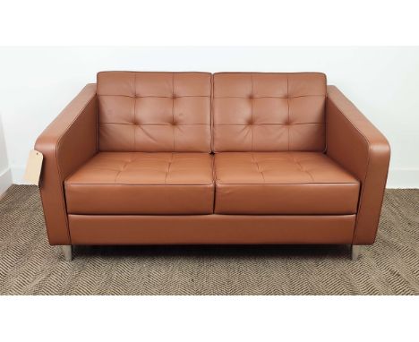 DAVISON HIGHLY SOFA, 142.5cm, tan leather. 