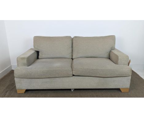 KINGCOME SHERWOOD SOFA, light brown upholstery, 181cm W x 75cm H x 95cm D. 