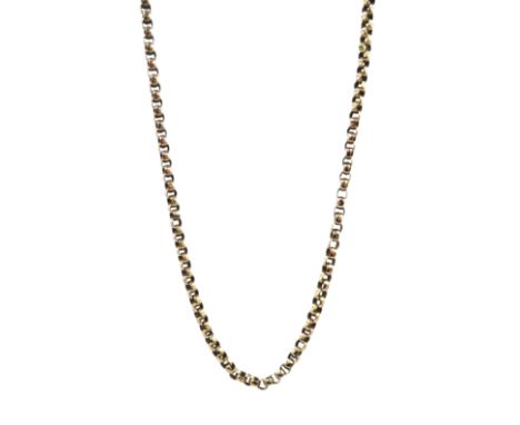 Rose gold belcher chain necklace, stamped 9c Condition Report Approx 8.5gm