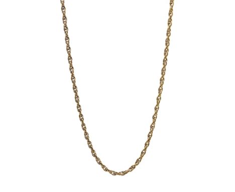 Gold chain necklace stamped 9k. 8.8gm Condition Report Chain length = 65cm. 