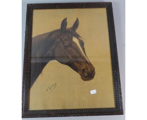 A Framed Print of a Horse, After H Sperling, 44.5cm High 