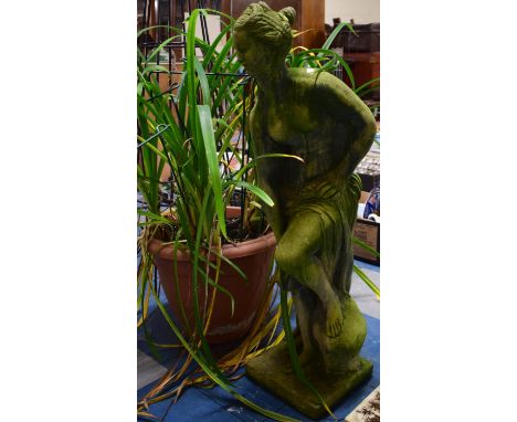 A Reconstituted Stone Garden Figure of Maiden, 89cm High 