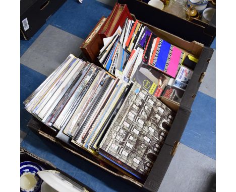 A Box of LP's to Include ZZ Top, Bob Dylan, Gordon Lightfoot, ABBA, Led Zeppelin Together with a Box of 45rpm Records to Incl