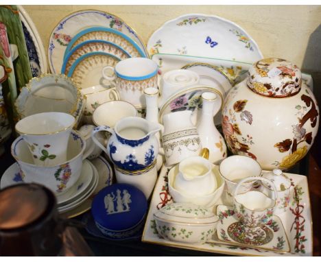 A Tray of Ceramics to Include Wedgwood, Coalport, Royal Worcester, Masons, Aynsley etc 