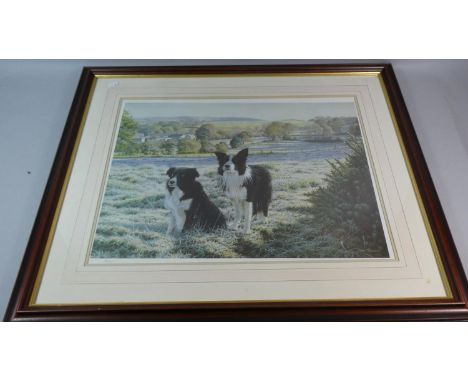 A Framed Steven Townsend Print Depicting Sheep Dogs, Limited Edition 98/600, 56cm Wide 