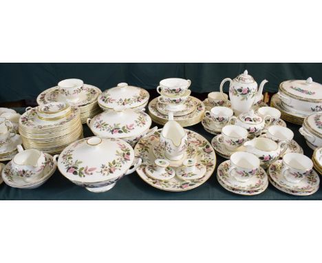 A Large Quantity of Wedgwood Hathaway Rose Dinner and Coffee Wares to Include Three Lidded Tureens, Twelve Dinner Plates, Twe