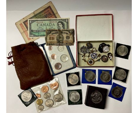 Numismatic interest: UK Crown coins, 1951 Festival of Britain BU in box with certificate; two 1953 Coronation crowns unc. in 