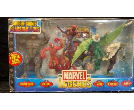 Toy Biz Marvel Legends multiple action figure set, V-63 Item No.70411 Spider-Man's Fearsome Foes including Spider-Man, Vultur