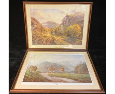 Rex Preston, after, Early Autumn, Dovedale, print; Rex Preston, after, The Stepping Stones, Dovedale, print (2) 