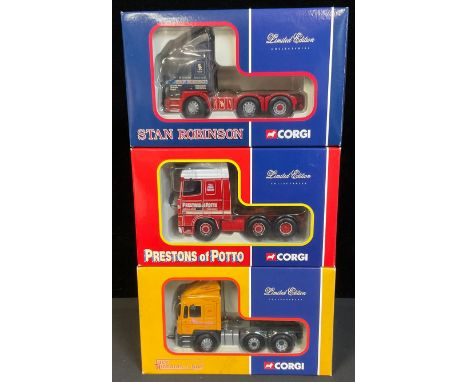 Toys - Corgi 1:50 scale CC12706 ERF ECS tractor unit - Stan Robinson, Stafford, boxed; others (3) 