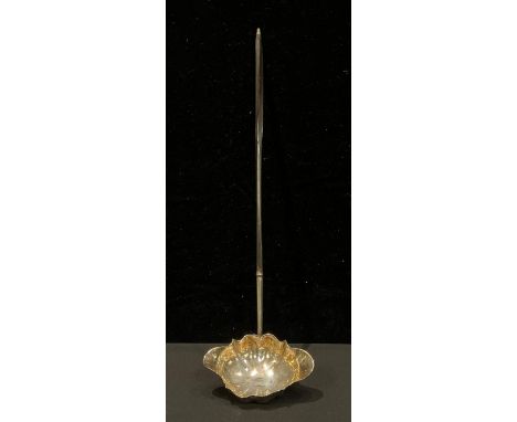 A Georgian silver toddy ladle, Baleen handle, 35cm long 