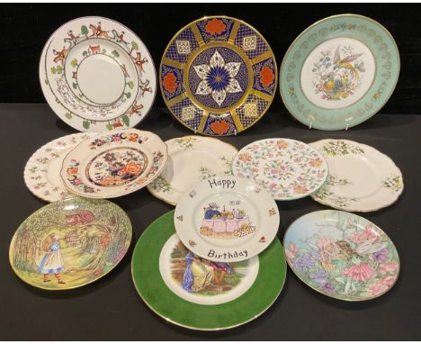 A Minton Haddon Hall pattern side plate, 20.5cm; other decorative plates, Mason's Mandarin; Caverswall Imari; Royal Staffords