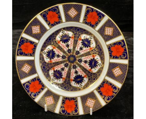 A Royal Crown Derby 1128 pattern 8.5” plate, printed mark, first quality 