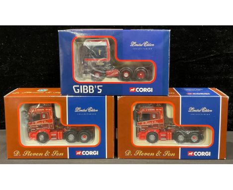 Toys - Corgi 1:50 scale CC12904 Scania Topline tractor unit - D.Steven &amp; Son of Wick, boxed; others (3) 