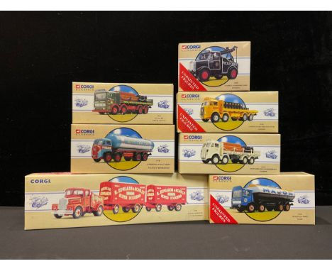 Toys - Corgi Classics 1:50 scale models including 97334 Atkinson eight wheel rigid with crates - Lucozade, boxed with certifi