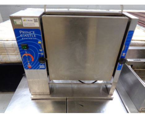 A Prince Castle stainless steel roller grill 