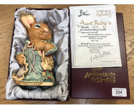 A Pendelfin limited edition figure, Aunt Ruby, boxed with certificate, number 266 of 10,000